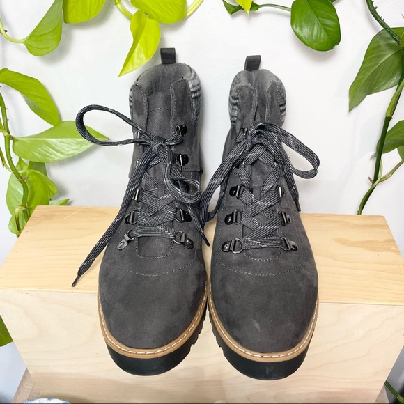 NWT Size 9.5 Sonoma ortholite Eco faux suede combat boots - Picture 5 of 8